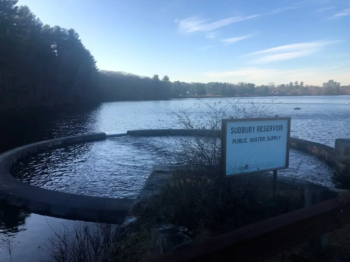 The Sudbury Reservoir seen from Middle Road in Southborough